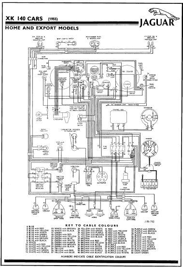 jaguar xk140 wiring diagram 
